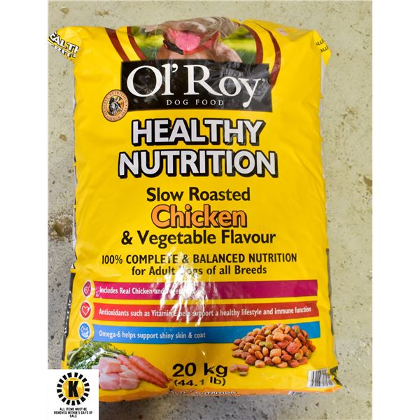 20KG BAG OF OL'ROY DOG FOOD