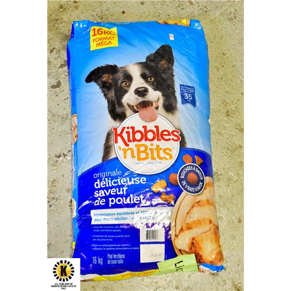 16KG BAG OF KIBBLE 'N  BITS DOG FOOD