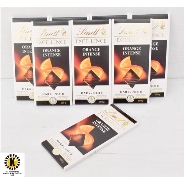 LOT OF 8 LINDT EXCELLENCE INTENSE ORANGE DARK