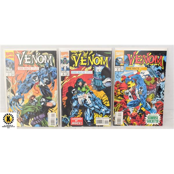 MARVEL VENOM: THE MACE #1-3 COMIC SET