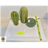Image 1 : WHITE AND GREEN CERAMIC PLATTER/CERAMIC
