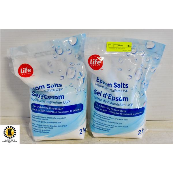 2 BAGS OF EPSOM SALTS