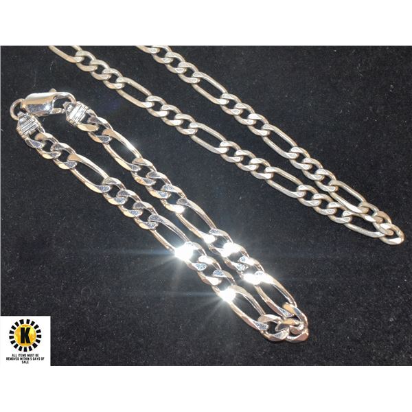 MENS SILVER CHAIN AND BRACELET