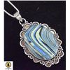 Image 1 : 21)  NATURAL OVAL RAINBOW CALSICA PENDANT