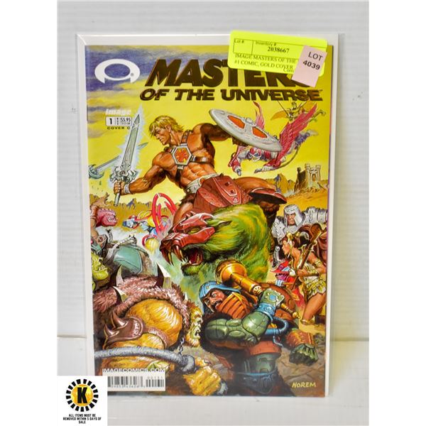 IMAGE MASTERS OF THE UNIVERSE #1 COMIC, GOLD COVER