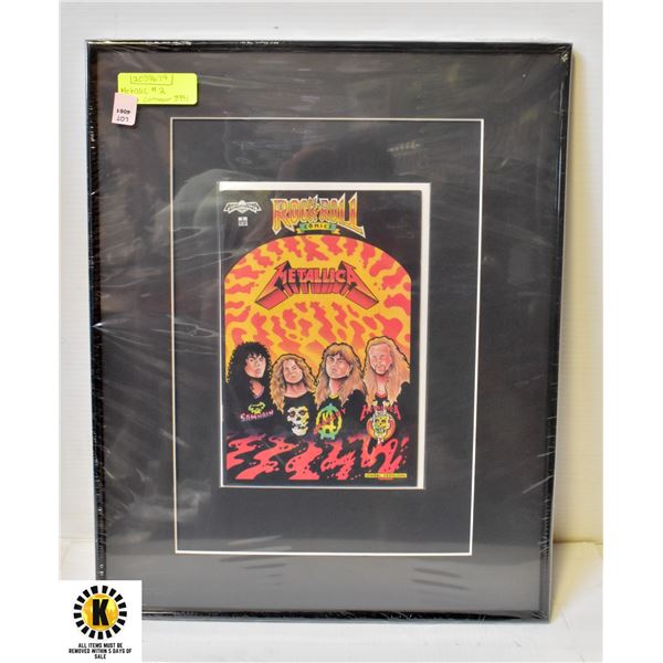 FRAMED MATTED METALICA #2 AUGUST 1989 ROCK & ROLL