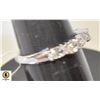 Image 2 : NEW .925 SILVER RING SIZE 5-3/4 WITH WHITE TOPAZ