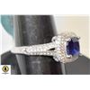 Image 2 : NEW .925 SILVER RING SIZE 6 WITH BLUE TOPAZ STONE