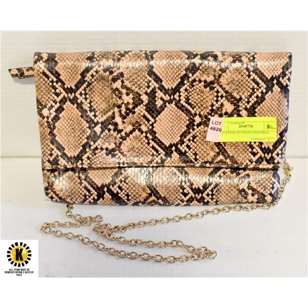 IMITATION PYTHON HANDBAG