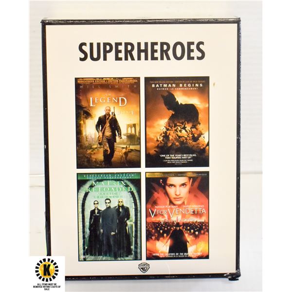 BOX SET OF DVD SUPERHEROES MOVIES