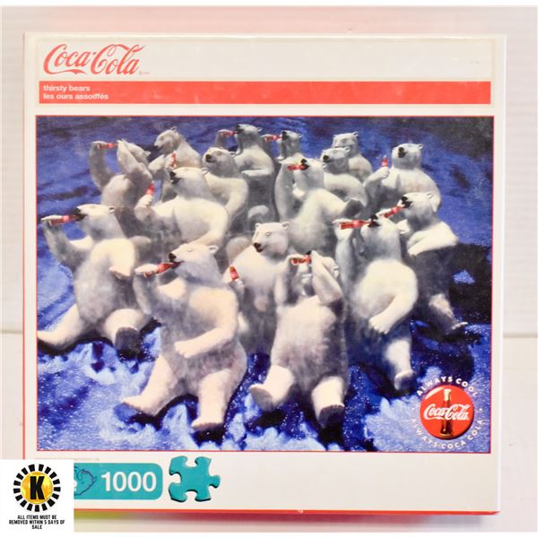 NEW 1000 PC COCA COLA THIRSTY BEARS PUZZLE