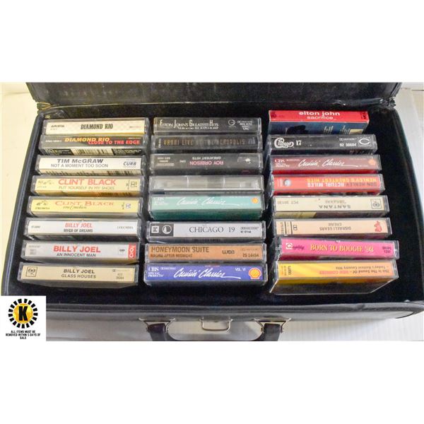 CASSETTE TAPE CASE FULL OF 80?S ROCK AND