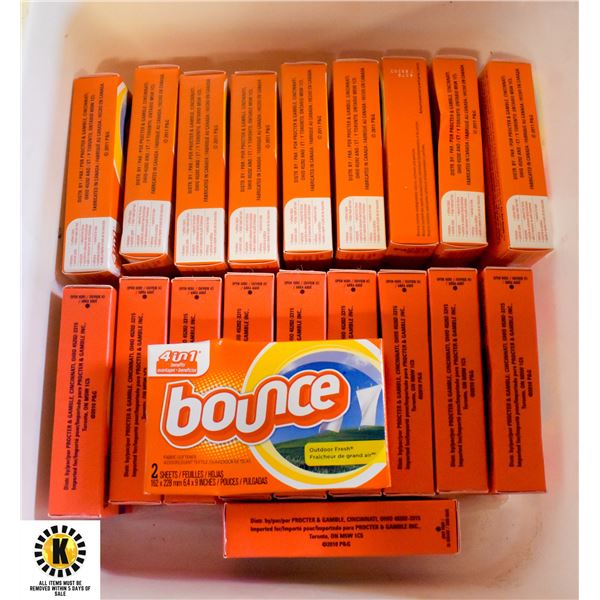 10 TIDE SINGLES AND 10 BOUNCE SHEETS - TRAVEL