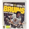 Image 1 : BOSTON BRUINS 1976-77 OFFICIAL YEARBOOK