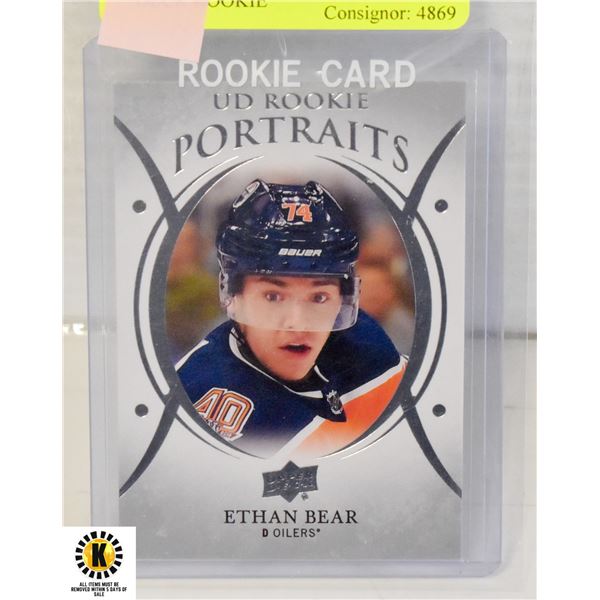 ETHAN BEAR ROOKIE CARD UPPER DECK ROOKIE