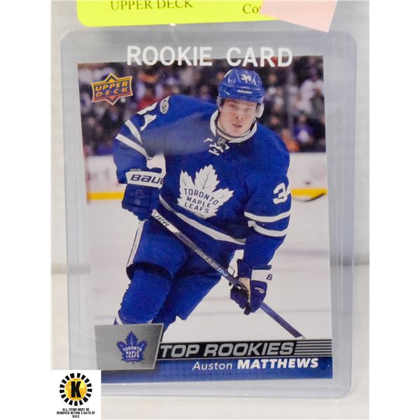 AUSTON MATTHEWS ROOKIE CARD UPPER DECK