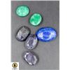 Image 1 : #186-NATURAL LAPIS LAZULI, GREEN JADE, SAPPHIRE  8