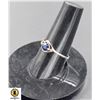 Image 1 : #65-NATURAL HEATED SAPPHIRE 5MM RING