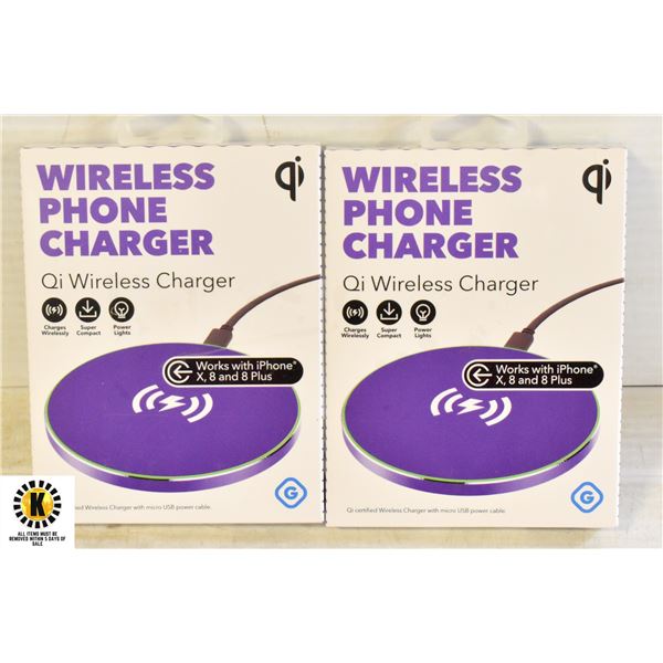 NEW GEMS WIRELESS PHONE QI CHARGER 2 PACK