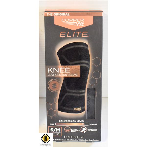 COPPER FIT ELITE KNEE COMPRESSION SLEEVE SIZE: