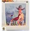 Image 1 : VINTAGE RODEO RIDER PRINT BY DOREMAN BURNS