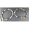 Image 1 : #161-NATURAL MAP STONE, INDIAN AGATE  BRACELET