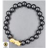 Image 1 : #36-NATURAL BLACK OBSIDIAN DRAGON BRACELET