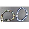 Image 1 : #159-NATURAL BLUE SPORT , INDIA AGATE BRACELET