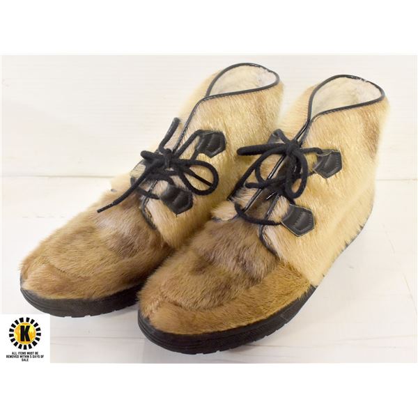 SIZE 10 SEAL SKIN MENS BOOTS-ESTATE