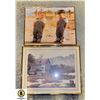 Image 1 : LOT OF 2 FRAMED PIECES OF ARTWORK - 1 OF A FARMBOY