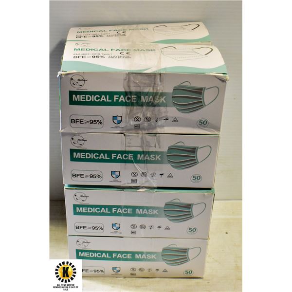 SET OF 8 BOXES OF MEDICAL MASKS