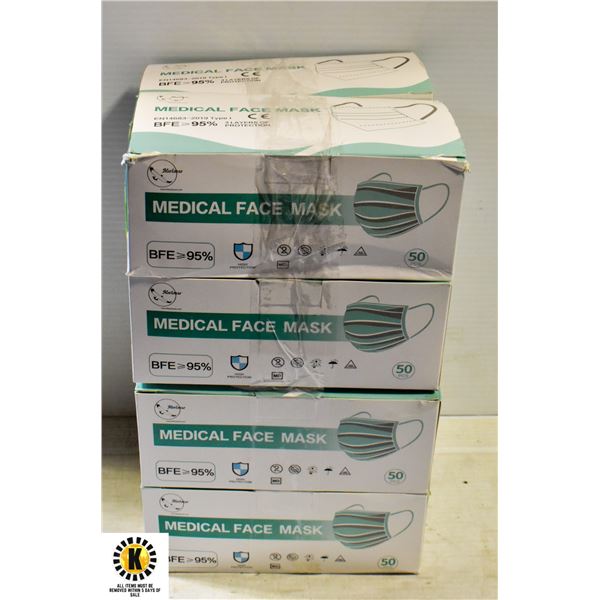 SET OF 8 BOXES OF MEDICAL MASKS