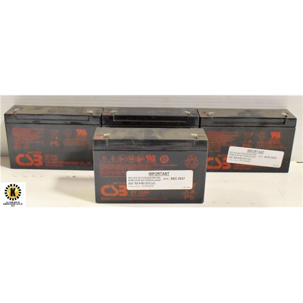 FLAT OF GP6120, 6V 12Ah BATTERIES