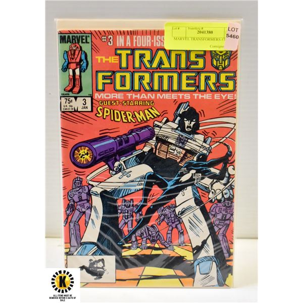 MARVEL TRANSFORMERS #3 COMIC