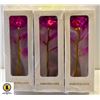 Image 1 : BUNDLE OF THREE 24K GOLD PLATED FOVER LOVE ROSES