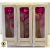 BUNDLE OF THREE 24K GOLD PLATED FOVER LOVE ROSES