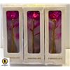 Image 1 : BUNDLE OF THREE 24K GOLD PLATED FOVER LOVE ROSES