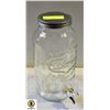 Image 1 : LARGE MASON JAR BEVERAGE SERVER.