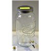 Image 1 : LARGE MASON JAR BEVERAGE SERVER.