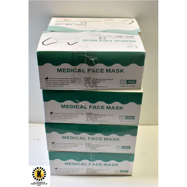 SET OF 8 BOXES OF MEDICAL MASKS