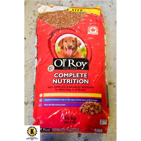 18KG BAG OF OL'ROY DOG FOOD