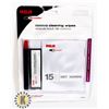 Image 1 : 15 NEW CD/DVD CLEANING WIPES, AND CLEANING SOLUTION