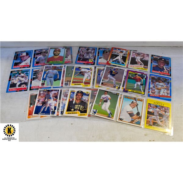 4 PAGES OF MLB BASEBALL CARDS