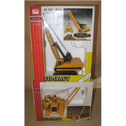 (2) Joal Construction Toys--CAT Clamshell & Cat Pipelayer