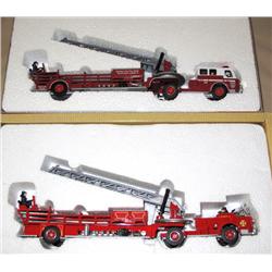 (2) Corgi Fire trucks--ladder Trucks