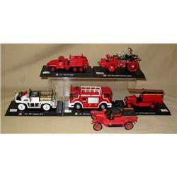 (6) Small Fire Trucks--antique style