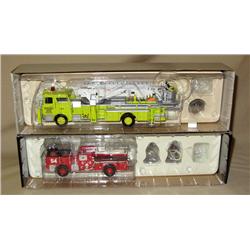 (2) Corgi Fire Trucks--Mack Tower & Chicago Fire Dept Seagrave J Engine