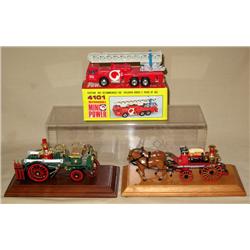 (3) Misc Small Scale Fire Trucks