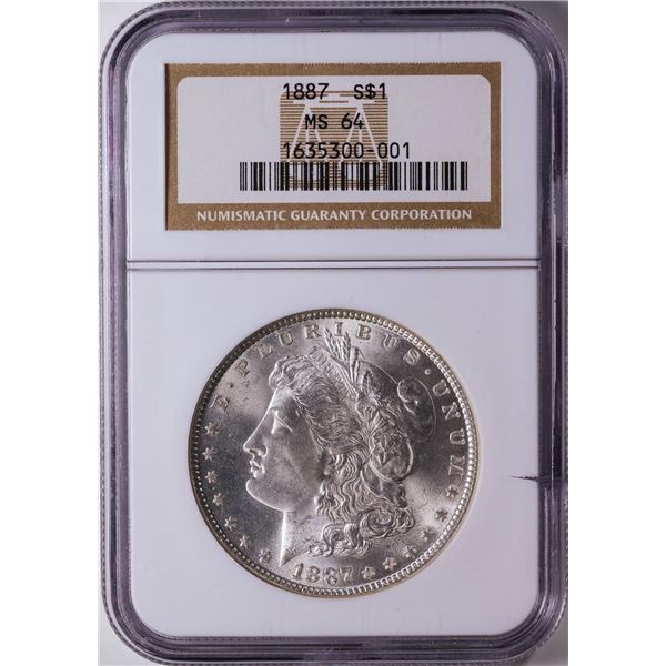 1887 $1 American Silver Eagle Dollar Coin NGC MS64