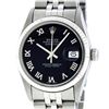 Image 1 : Rolex Mens Stainless Steel Black Roman Datejust 36MM Wriswatch Datejust